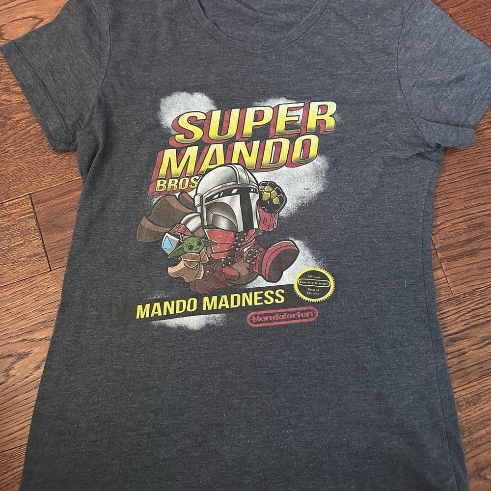 Next Level Apparel Super Mando Bros T-Shirt - Gray The Child